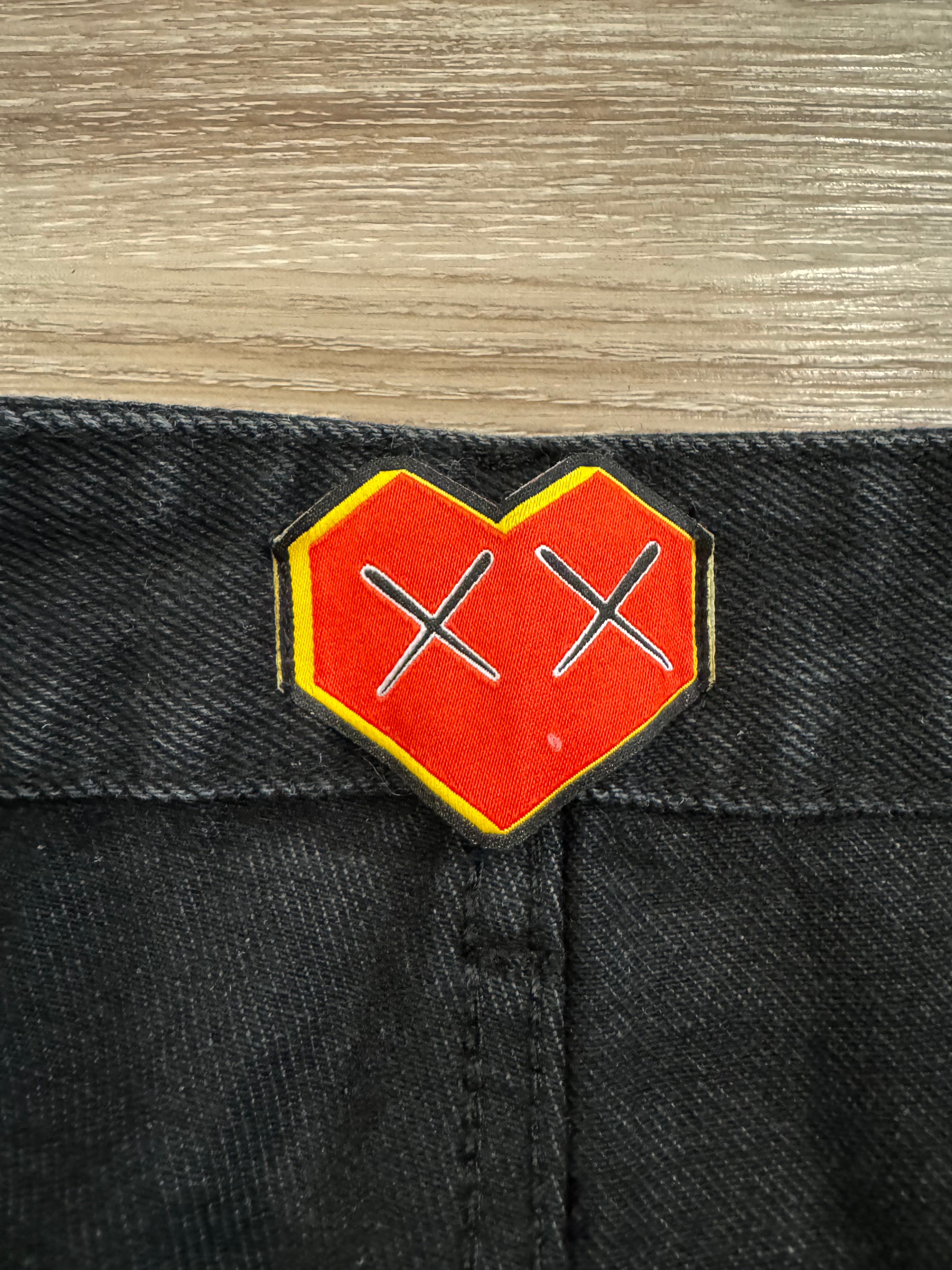 OG BLACK Denim Jorts - Raw Edge/ Embellished