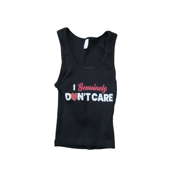 I GENUINELY DONT CARE TANK - BLACK